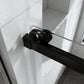 60 in. W x 76 in. H Sliding Frameless Shower Door Matte Black Clear Glass