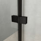 32-33 1/4'' in. W x 72 in. H Bi-Fold Minimalist Frameless Shower Door Matte Black Clear Glass