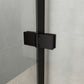 30-31 1/4" in. W x 72 in. H Bi-Fold Minimalist Frameless Shower Door Matte Black Clear Glass