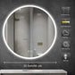 24 in. to 32 in. LED Round Frameless Anti-Fog Bathroom Mirror Front Light