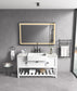 36"*24"LED Rectangular Black Framed Anti-Fog Bathroom Mirror Front Light