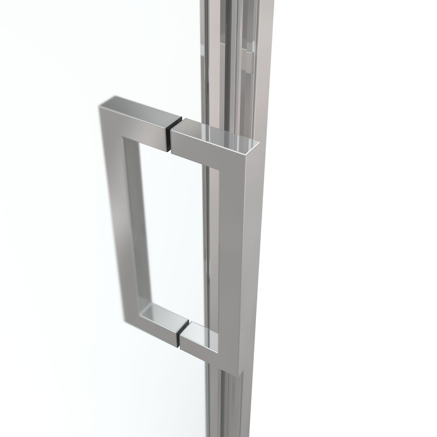 32-36 in. W x 72 in. H Pivot Swing Framed Shower Door Brushed Nickel Clear Glass