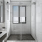 60 in. W x 76 in. H Sliding Frameless Shower Door Brushed Nickel Clear Glass