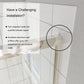 60 in. W x 58 in. H Sliding Frameless Shower Door Brushed Nickel Clear Glass