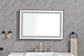 36"*24"LED Rectangular Black Framed Anti-Fog Bathroom Mirror Front Light