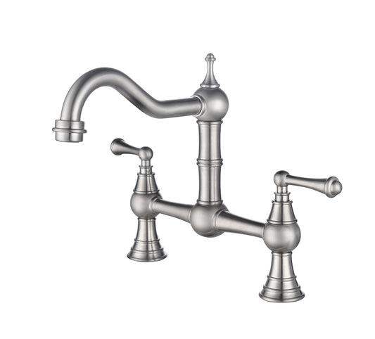 Pull Out Double Handle Kitchen Faucet