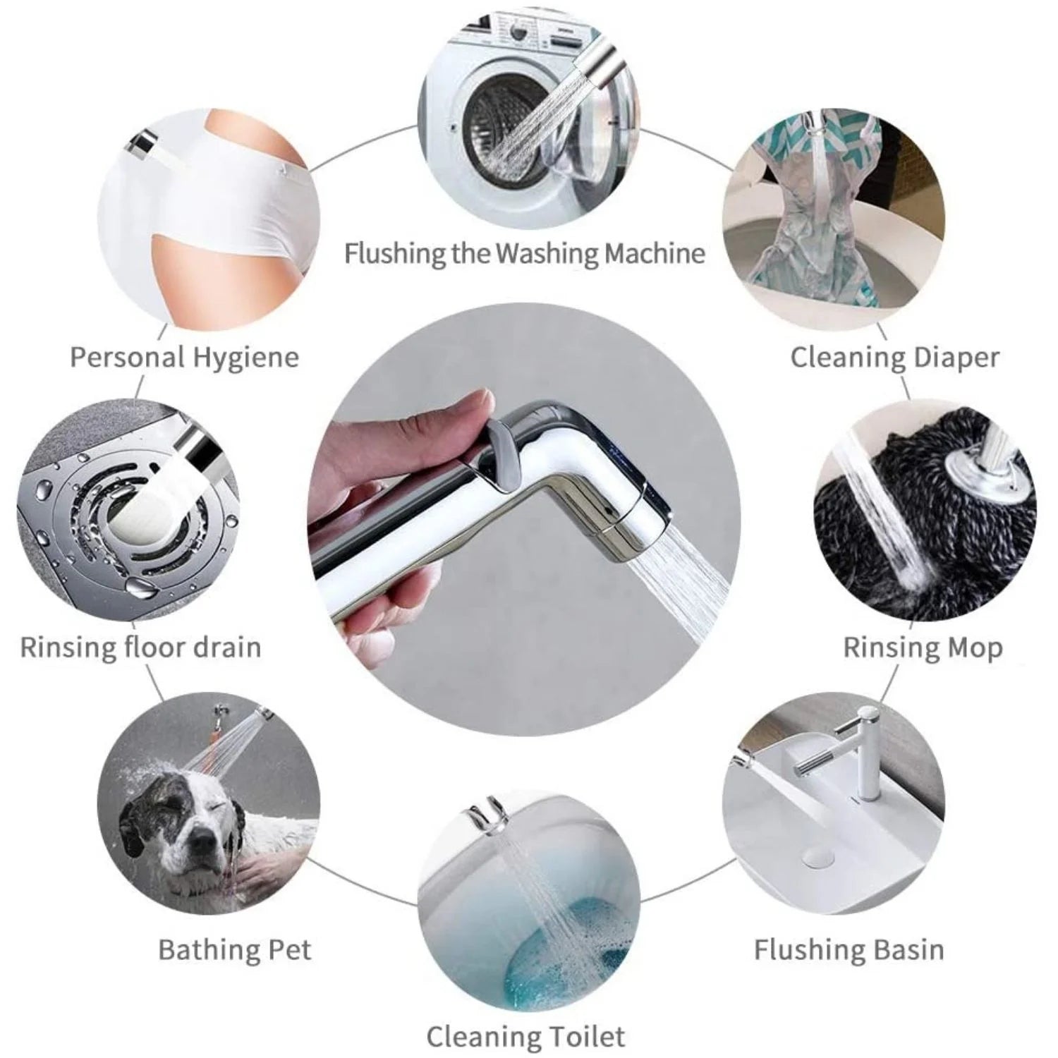 Handheld Bidet Sprayer Toilet Diaper Steel Accessory – toolkiss united states