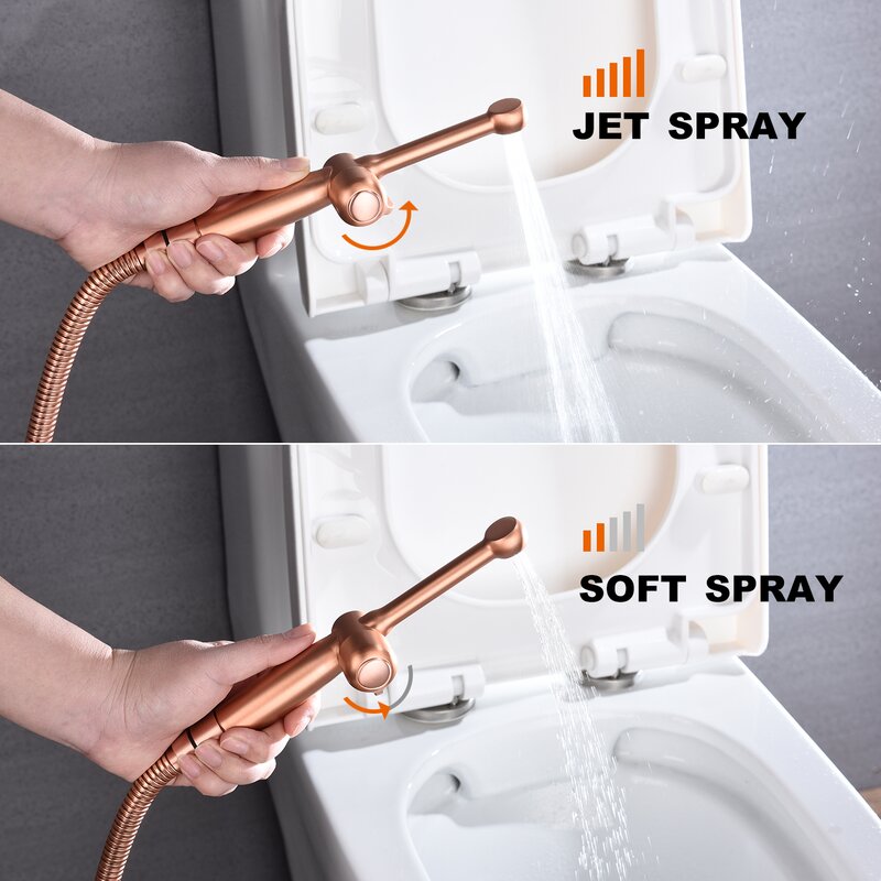 Handheld Bidet Toilet Sprayer Kit Jet Faucet Brass Stainless Steel – toolkiss united states