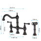 Pull Out Double Handle Kitchen Faucet