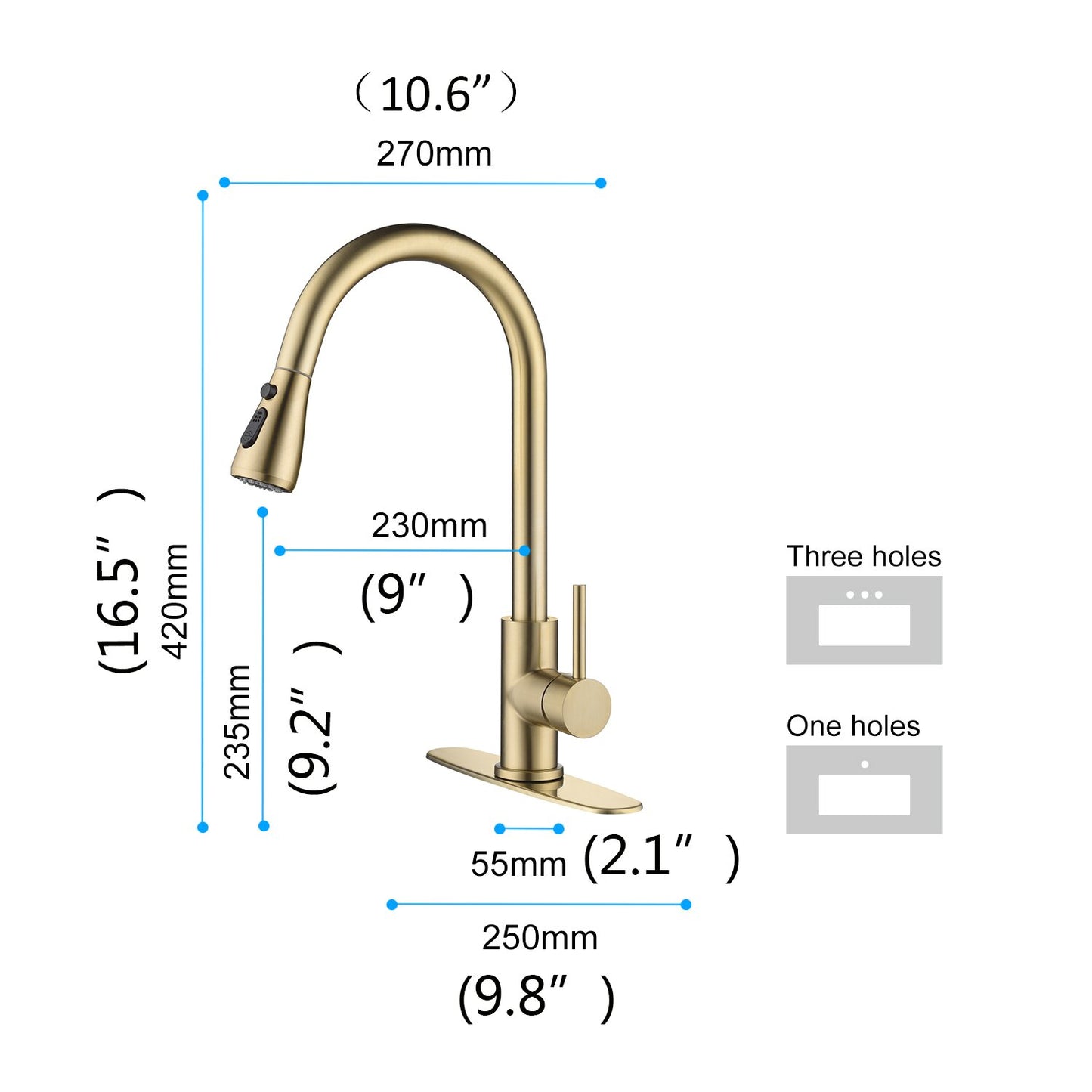 Pull Out Single Handle Kitchen Faucet