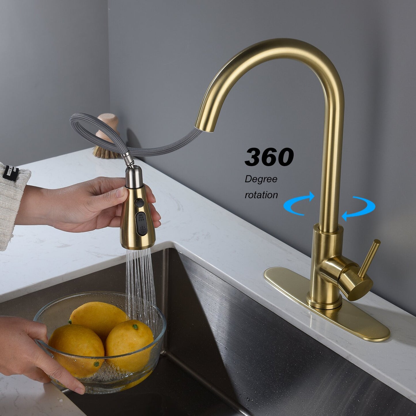 Pull Out Single Handle Kitchen Faucet