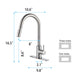 Pull Out Touch Single Handle Kitchen Faucet with Accessories