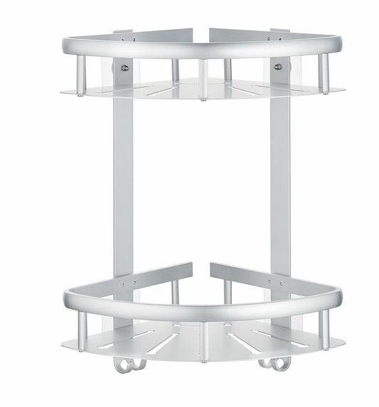 Aluminum Corner Shower Caddy in Silver