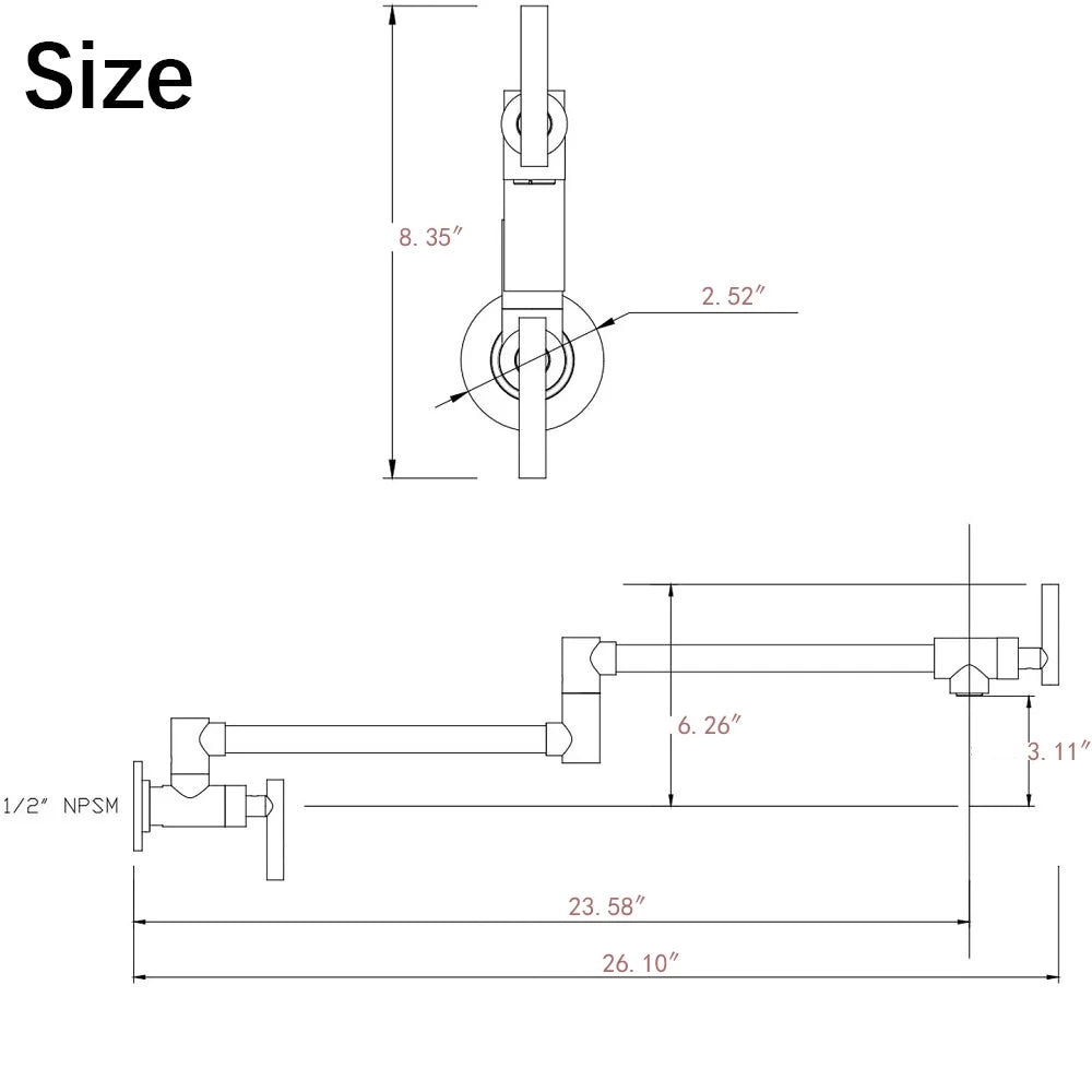 Wall Mounted Pot Filler