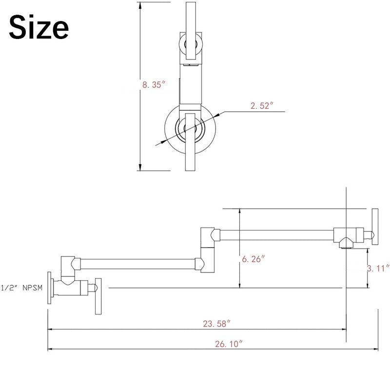 Wall Mounted Pot Filler