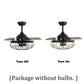 35.8 in. Indoor Black Ceiling Fan with Light with Remote Control
