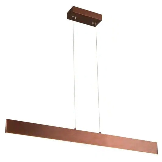 47.6 in. L 20-Watt Integrated LED Brown Pendant Light