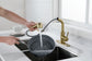 Utility Sink Faucets Single-Handle Pull-Out Laundry Faucet with Dual Spray Function in Stainless Spot Resistant  Gold
