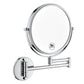 9.8 in. W x 9.8 in. H Small Round Magnifying Freestanding Wall Bathroom Makeup Mirror in Gold