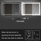 36 in. W x 28 in. H LED Rectangular Frameless Anti-Fog Wall Bathroom Mirror Front Light