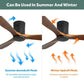 52 in. Indoor Matte Black Ceiling Fan with Remote and Downrod Included