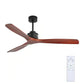 52 in. Indoor Matte Black Ceiling Fan with Remote and Downrod