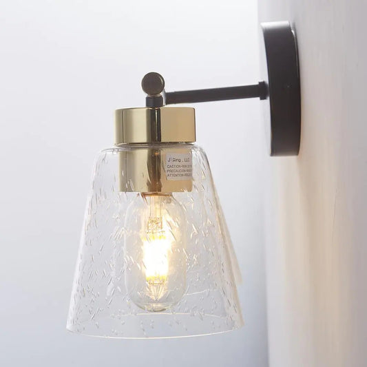 24 in. 3-Lights Matte Black Vanity Light with Frosted Glass Shade