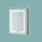 24 in. W x 30 in. H Medium Rectangular Silver Aluminum Recessed/Surface Mount Medicine Cabinet with Mirror Left Open