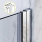 32-33 1/4'' in. W x 72 in. H Bi-Fold Frameless Shower Doors in Chrome with Clear Glass