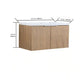 36 in. W x 18 in. D x 19 in. H Bathroom Vanity Cabinet in Light Brown with White Ceramic Top