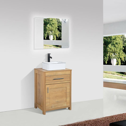 23.6 in. W x 18.1 in. D x 31.5 in. H Bath Vanity in Yellow with MDF Wood Top in Yellow