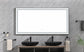 36"*24"LED Rectangular Black Framed Anti-Fog Bathroom Mirror Front Light