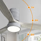 52 in. Intergrated LED Indoor White Ceiling Fan with Light and Remote Include Light Kit